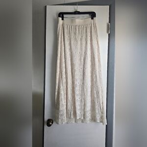Cato Cream Lace Maxi Skirt